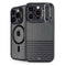 Black and Grey Stripes iPhone 14 Pro Kickstand Case